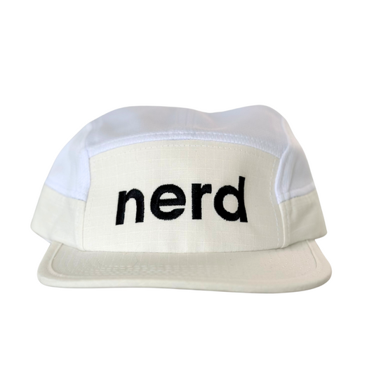 nerd hat white